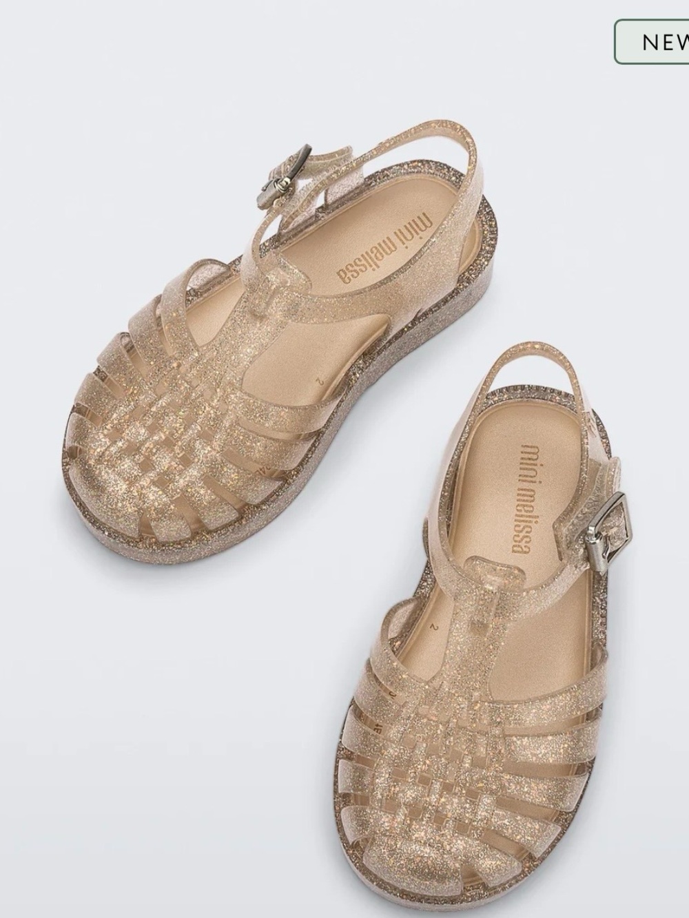 Mini Melissa Glitter Jelly Sandals (Size 9)